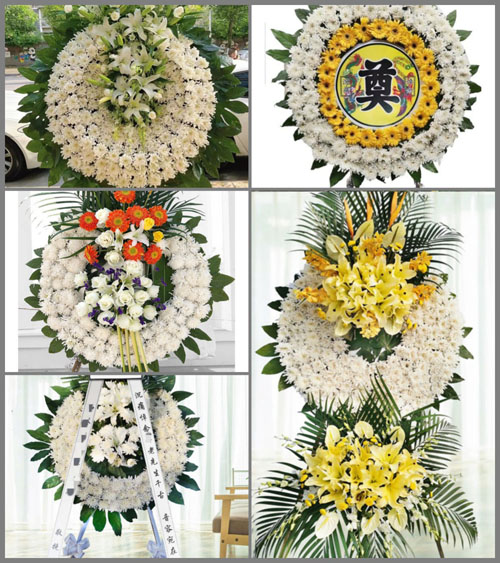 山东青岛莱西市河头店镇尖顶村花圈速递